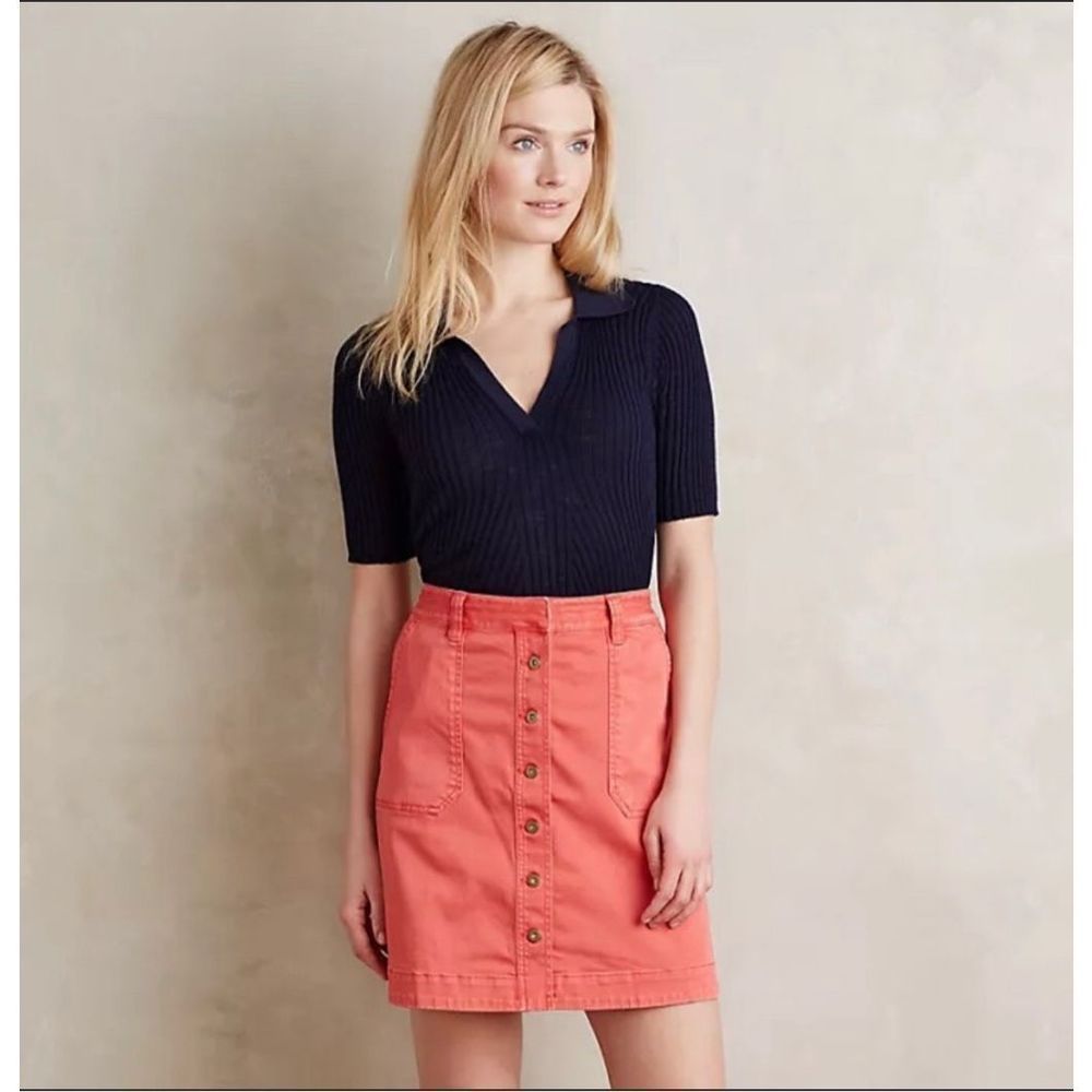 Anthropologie Pilcro & The Letterpress Chino Skirt Size 4